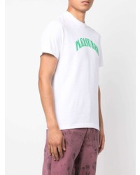 T-shirt girocollo stampata bianca e verde di Pleasures