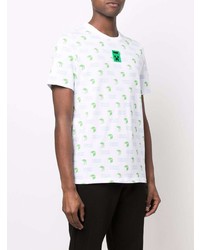 T-shirt girocollo stampata bianca e verde di Puma