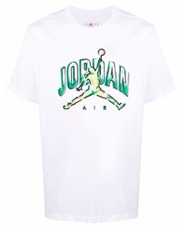 T-shirt girocollo stampata bianca e verde di Nike
