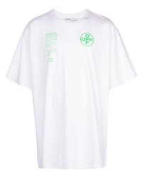T-shirt girocollo stampata bianca e verde di Off-White
