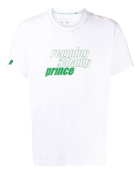T-shirt girocollo stampata bianca e verde di Reigning Champ