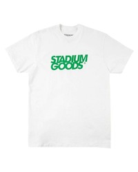 T-shirt girocollo stampata bianca e verde di Stadium Goods