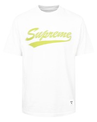 T-shirt girocollo stampata bianca e verde di Supreme