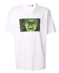 T-shirt girocollo stampata bianca e verde di Undercover