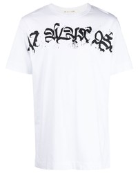 T-shirt girocollo stampata bianca di 1017 Alyx 9Sm