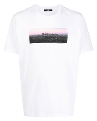 T-shirt girocollo stampata bianca di 7 For All Mankind
