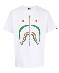 T-shirt girocollo stampata bianca di A Bathing Ape