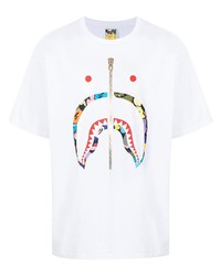 T-shirt girocollo stampata bianca di A Bathing Ape