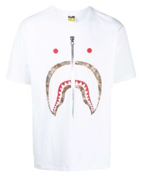 T-shirt girocollo stampata bianca di A Bathing Ape