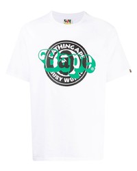 T-shirt girocollo stampata bianca di A Bathing Ape