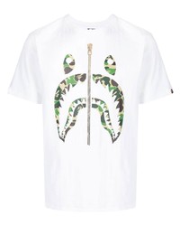 T-shirt girocollo stampata bianca di A Bathing Ape