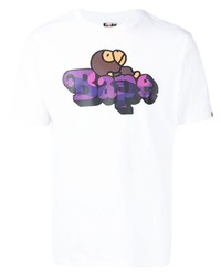 T-shirt girocollo stampata bianca di A Bathing Ape