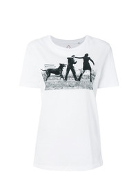 T-shirt girocollo stampata bianca di A.F.Vandevorst