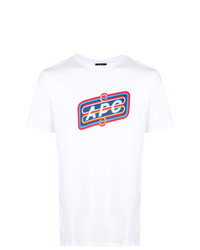 T-shirt girocollo stampata bianca di A.P.C.