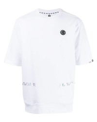 T-shirt girocollo stampata bianca di AAPE BY A BATHING APE