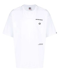 T-shirt girocollo stampata bianca di AAPE BY A BATHING APE