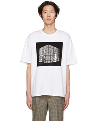 T-shirt girocollo stampata bianca di Acne Studios