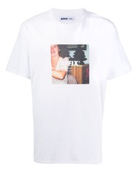T-shirt girocollo stampata bianca di AFFIX