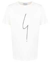 T-shirt girocollo stampata bianca di agnès b.