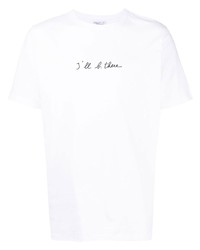 T-shirt girocollo stampata bianca di agnès b.