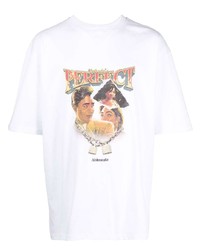T-shirt girocollo stampata bianca di Ahluwalia