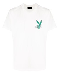 T-shirt girocollo stampata bianca di Amiri