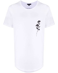 T-shirt girocollo stampata bianca di Ann Demeulemeester