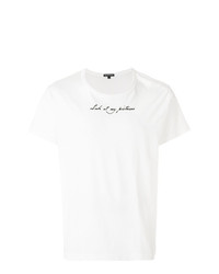 T-shirt girocollo stampata bianca di Ann Demeulemeester