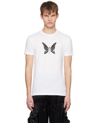 T-shirt girocollo stampata bianca di Anna Sui