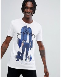 T-shirt girocollo stampata bianca di Antony Morato