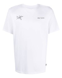 T-shirt girocollo stampata bianca di Arc'teryx