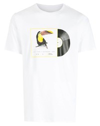 T-shirt girocollo stampata bianca di Armani Exchange