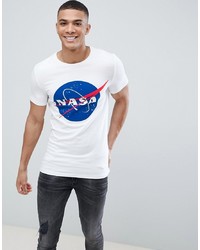 T-shirt girocollo stampata bianca di ASOS DESIGN