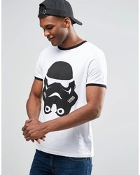 T-shirt girocollo stampata bianca di Asos