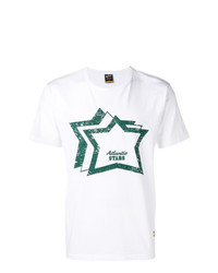 T-shirt girocollo stampata bianca di atlantic stars