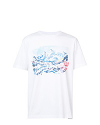 T-shirt girocollo stampata bianca di Aztech Mountain