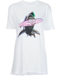 T-shirt girocollo stampata bianca di Baja East