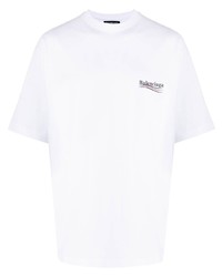 T-shirt girocollo stampata bianca di Balenciaga