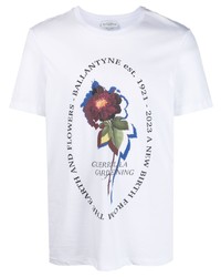 T-shirt girocollo stampata bianca di Ballantyne