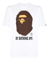 T-shirt girocollo stampata bianca di BAPE BLACK *A BATHING APE®