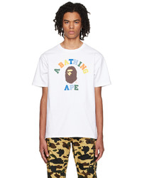 T-shirt girocollo stampata bianca di BAPE