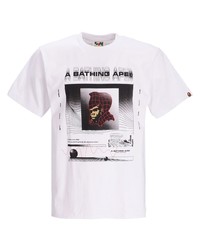 T-shirt girocollo stampata bianca di BAPY BY *A BATHING APE®