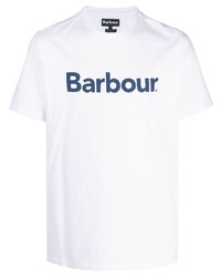 T-shirt girocollo stampata bianca di Barbour