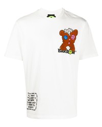 T-shirt girocollo stampata bianca di BARROW