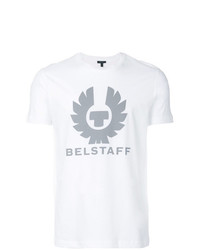 T-shirt girocollo stampata bianca di Belstaff