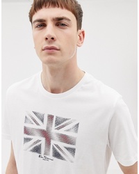T-shirt girocollo stampata bianca di Ben Sherman