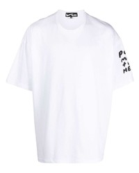 T-shirt girocollo stampata bianca di Black Comme Des Garçons