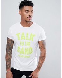 T-shirt girocollo stampata bianca di BLEND