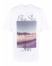 T-shirt girocollo stampata bianca di BLUE SKY INN