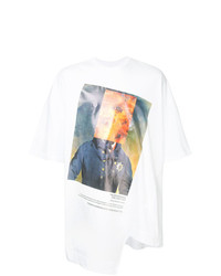 T-shirt girocollo stampata bianca di Bmuet(Te)